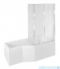 Besco Integra 170x75cm Wanna asymetryczna Prawa + parawan 3-skrzydłowy #WAI-170-PP3